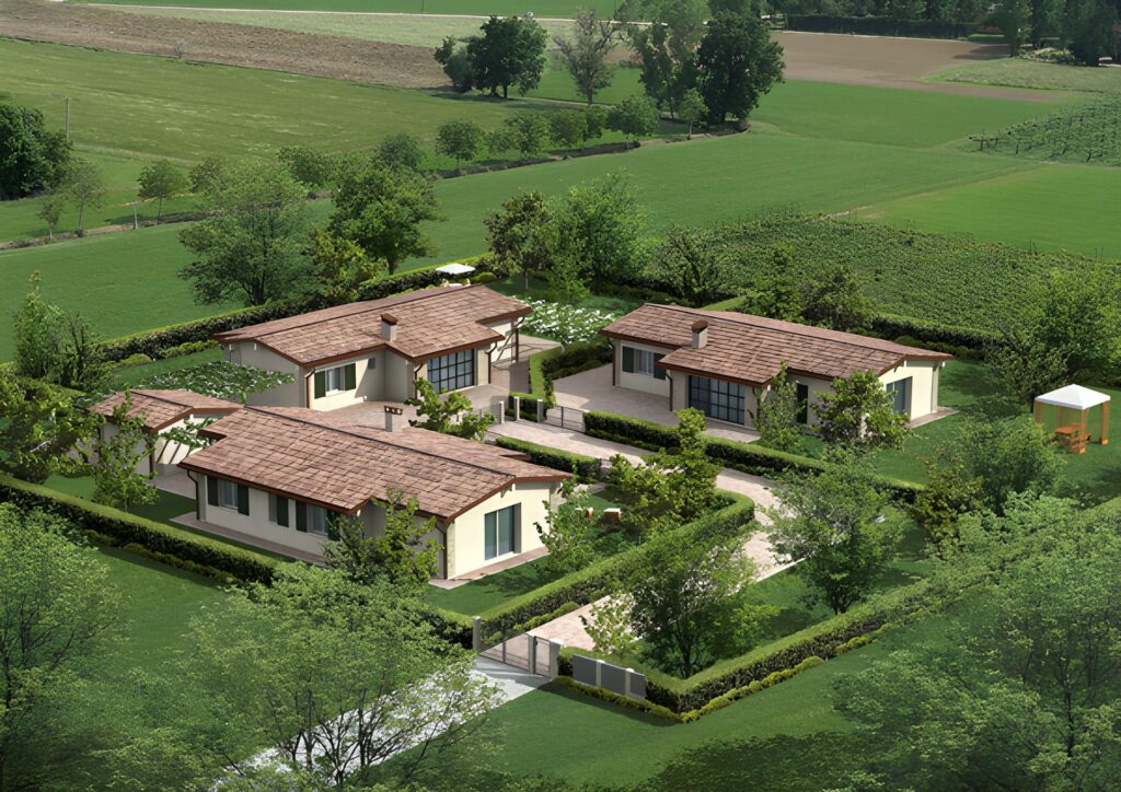 Render 3d di nuove case e appartamenti in vendita a Cavazzoli