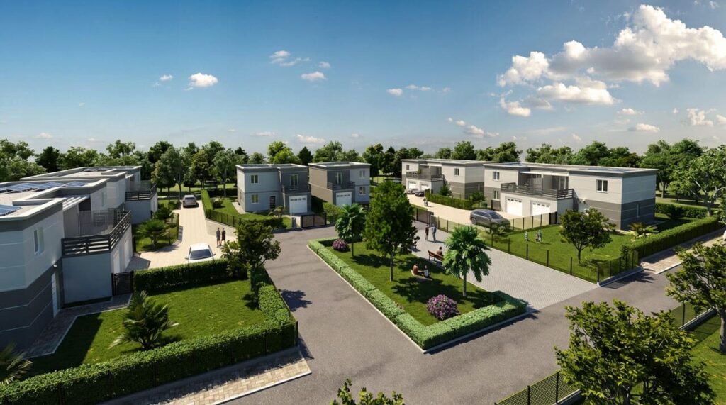 Lotti residenziali visti dall'alto